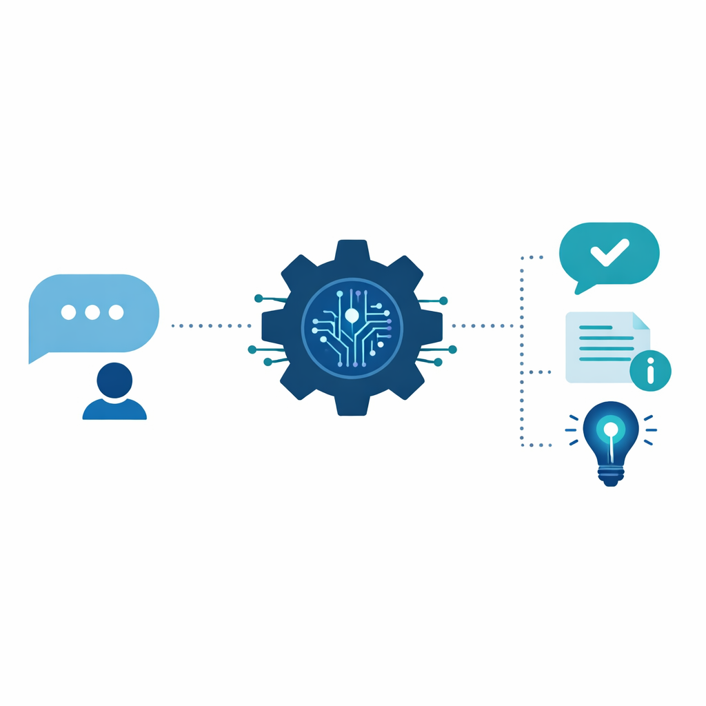AI chatbot workflow showing message processing and response generation